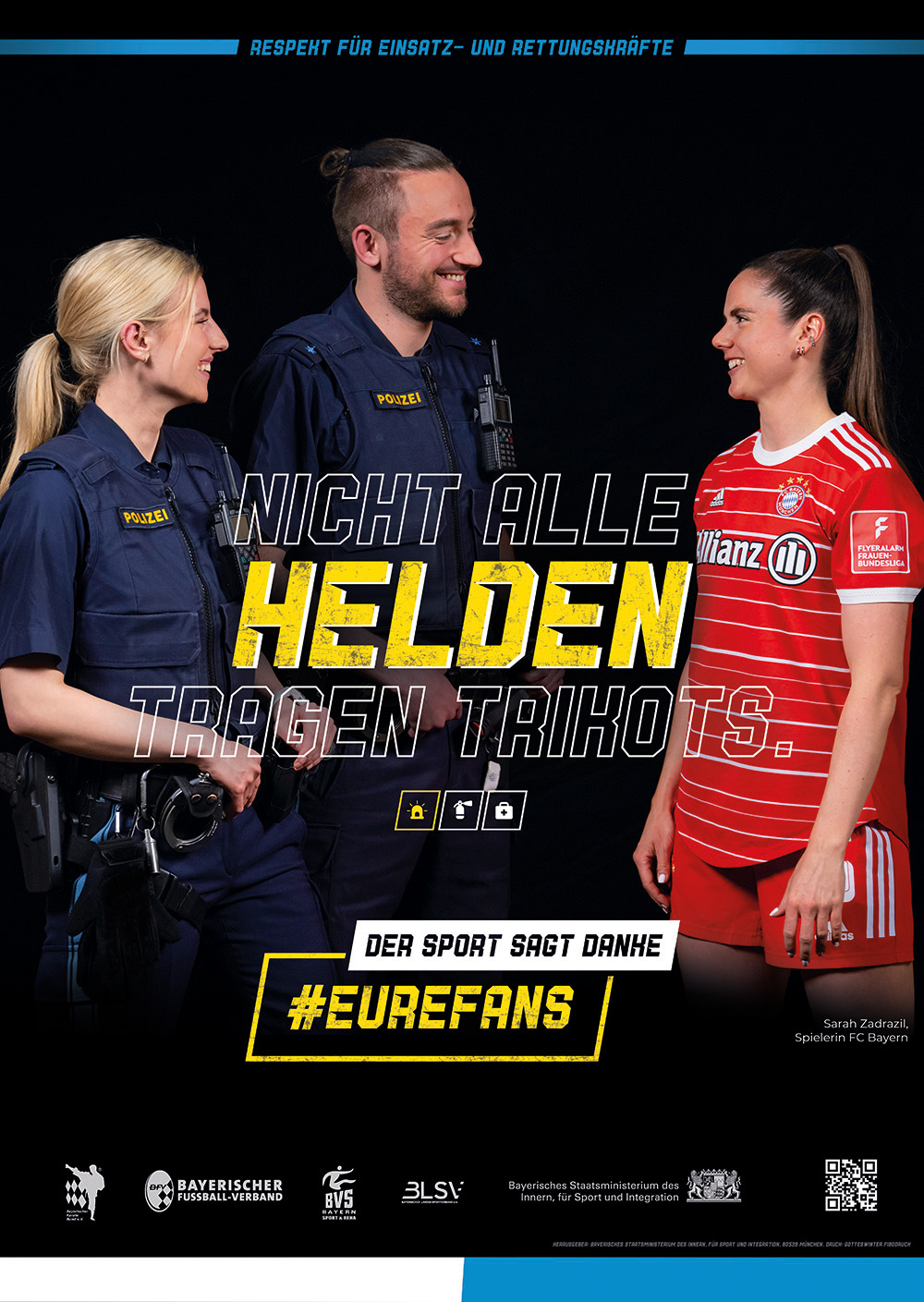 Plakat Nicht Alle Helden Polizei Fußball Vorschau