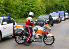 Rescuecamp 2013 vom 30. Mai bis 2. Juni: Kradfahrer führen und sichern den Einsatzkonvoi.